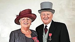 Ken, pictured with his wife Ann, was awarded an MBE for services to the community in 2011