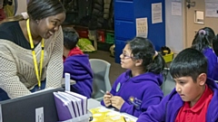 Children pictured enjoying the Hummingbird Project course at Burnley Brow Community Primary School