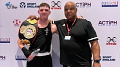 Oldham Boxing and Personal Development Centre founder, director and coach Eric Noi is pictured with Kyle Tullin
