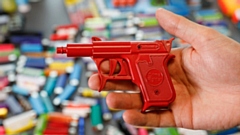 Eight toy guns were confiscated over the course of the morning