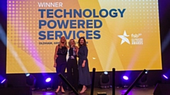 The party from Oldham-based Technology Powered Services celebrate their award
