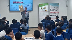 Frank Rothwell is pictured engaging with pupils and celebrating their creativity and curiosity