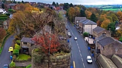 The Austerlands Chimney is pictured from above