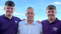 Nick Calcutt with his sons Caelan (left) and Cameron
