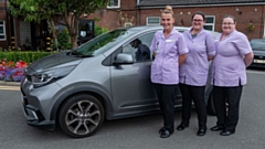 Pictured (left to right) are: Danielle Crossley, Katie Parker and Leanne Ward from the Caring Hands team