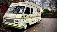 The 'Scooby-Doo van' abandoned in Lees. Image courtesy of Mark Kenyon