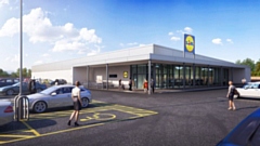 A CGI of what the new Lidl store will look like