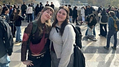 Evie Rowlandson, an ex Blue Coat School student, and Eve Piotrowski pictured in Paris