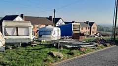 The scene at Arncliffe Rise in Moorside