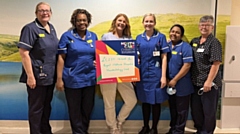 Jude is pictured at the Royal Oldham Hospital