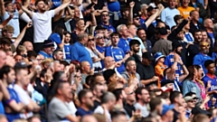 The Latics faithful making themselves heard at Boundary Park