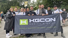 The KG Construction team pictured at last year's Mahdlo Three Peaks of Saddleworth Walk