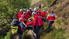 A scene from one of last weekend's three rescues