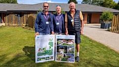 The Roger Tanner Trust team unveiling the plans for the new facility at Dr Kershaw's