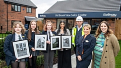 The talented winners from the Blue Coat School with their photos at Old Brook View