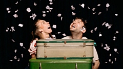 A Last Unicorn Airways rehearsal shot, with Libby Robin and Will Batty in action. Image courtesy of AI NARAPOL