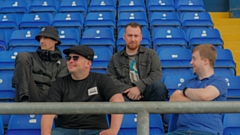 The Boundary Parkas just before they took to the stage at Boundary Park at the Latics' promotion party. Image courtesy of Dan Gaunt