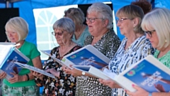 The Dr Kershaw's Choir performing at Rose to Remember.