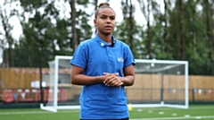 Lioness star Nikita Parris is pictured at Chadderton FC. Image courtesy of Getty Images for The National Lottery