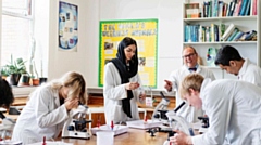 Hulme Grammar medical students busy in class