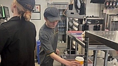 Ryan at work at McDonalds