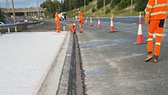 M60 works are taking place on the carriageway over the River Irk near junction 19. Image courtesy of National Highways