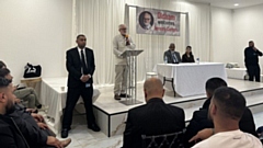 Jeremy Corbyn speaks at the event in Oldham