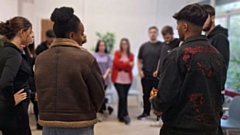 Young creatives doing research with local young people ahead of the Northern Roots event