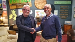 Outgoing Chair, Andrew Kilburn, with new Chair, Keith Skerman