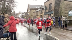 A scene from last year's epic Santa Dash