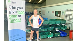 Runner Mark will take on the Abingdon Marathon in England vest to raise funds for Oldham Foodbank