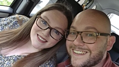 Laura Culshaw pictured with her partner.