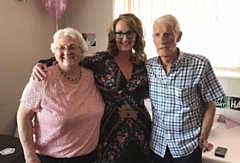 Davids wife Sue Parker daughter Vicky Dawson and David Parker