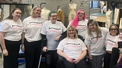 Ellie Brown, left, founder of RECONDITION, with members of the codesign group, including Julie Blagborough